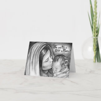 オリジナルの鉛筆のスケッチのクリスマスカード シーズンカード