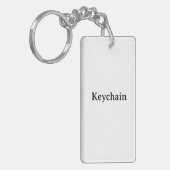 オリジナルの長方形両面1.5"x2.75" キーホルダー (正面左)