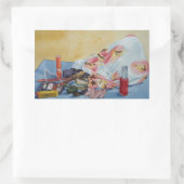 オリジナルの静止寿命写真ヴィンテージメイクアップバッグ 長方形シール (バッグ)