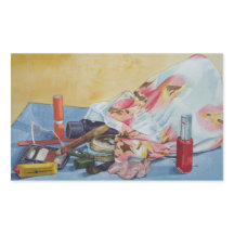 オリジナルの静止寿命写真ヴィンテージメイクアップバッグ