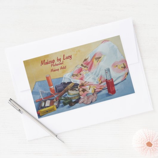 オリジナルの静止寿命写真ヴィンテージメイクアップバッグ 長方形シール (封筒)