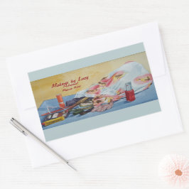 オリジナルの静止寿命写真ヴィンテージメイクアップバッグ 長方形シール