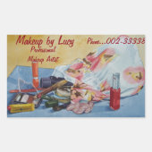 オリジナルの静止寿命写真ヴィンテージメイクアップバッグ 長方形シール (正面)