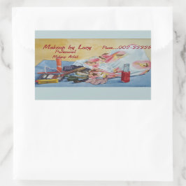 オリジナルの静止寿命写真ヴィンテージメイクアップバッグ 長方形シール