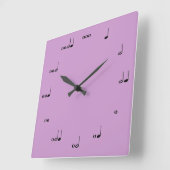 オリジナルの音楽作品のノートの時計 スクエア壁時計 (傾斜)