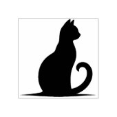 オリジナルの魔法の黒猫 ラバースタンプ (インプリント)