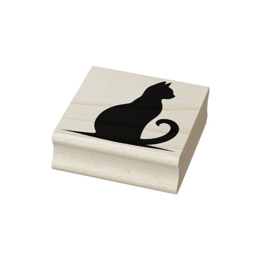 オリジナルの魔法の黒猫 ラバースタンプ (スタンプ)