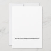 オリジナルの鳥が月のアートの下にオンカー空白のド 招待状 (裏面)