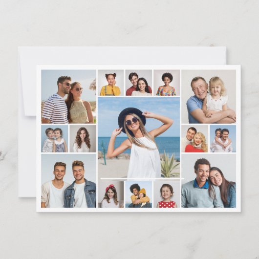 オリジナルの15枚写真コラージュギフトを作成 カード (正面)