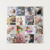 オリジナルの16枚写真コラージュをデザインしよう タペストリー (正面(横))