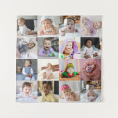 オリジナルの16枚写真コラージュを作成する タペストリー (正面)