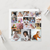 オリジナルの18枚写真コラージュを作成 カード (正面/裏面インサイチュ)