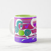 オリジナルの2014年のバレンタインデーのユニコーンMinkMug ツートーンマグカップ (正面左)