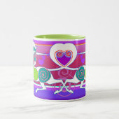 オリジナルの2014年のバレンタインデーのユニコーンMinkMug ツートーンマグカップ (中央)