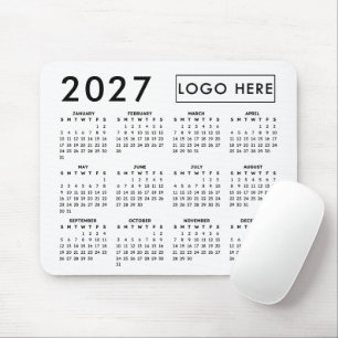 オリジナルの2027年版ビジネスカレンダーロゴを作成 マウスパッド