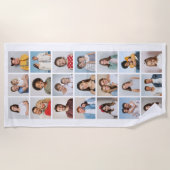 オリジナルの21枚の写真コラージュを作成 ビーチタオル (正面)