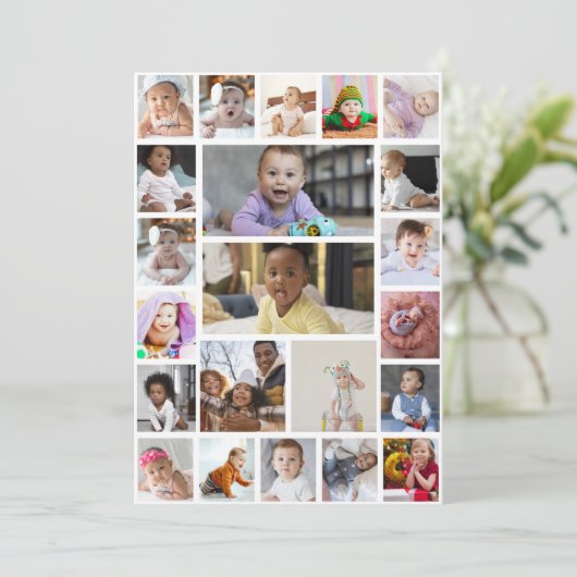 オリジナルの22枚の写真を飾ったフレームアートをデザインしよう シーズンカード (スタンド正面)