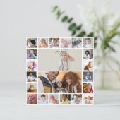 オリジナルの22枚写真コラージュをデザイン カード (スタンド正面)