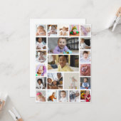 オリジナルの22枚写真コラージュ額装アートをデザインしよう カード (正面/裏面インサイチュ)