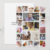 オリジナルの22枚写真コラージュ額装アートをデザイン ノートカード (正面/裏面)