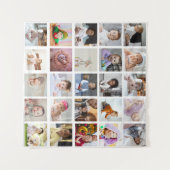 オリジナルの25枚写真コラージュをデザインしよう タペストリー (正面(横))