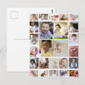 オリジナルの25枚写真コラージュポスターをデザインしよう ポストカード (正面/裏面)