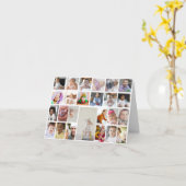 オリジナルの25枚写真コラージュ額装アートをデザイン カード (黄色い花)