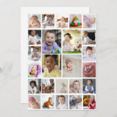 オリジナルの25枚写真コラージュ額装アートをデザイン シーズンカード (正面/裏面)