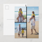 オリジナルの3枚の写真コラージュ ポストカード (正面/裏面)