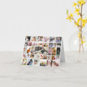 オリジナルの35枚写真コラージュをデザインしよう カード (黄色い花)