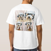 オリジナルの4枚のフォトコラージュ - スクリプト名 Tシャツ (裏面)