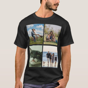 オリジナルの4枚の写真コラージュ画像 Tシャツ