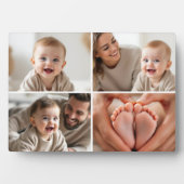オリジナルの4枚写真コラージュ かわいい赤ちゃん フォトプラーク (正面)