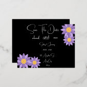 オリジナルの4.25" x 5.6" ホイル招待状を作成 箔招待状ポストカード (正面/裏面)