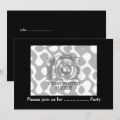 オリジナルの5"x7" インビテーションを水平4で作成 招待状 (正面/裏面)