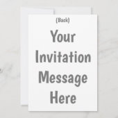 オリジナルの5"x7" ウェディングカスタムイメージを作成 招待状 (裏面)