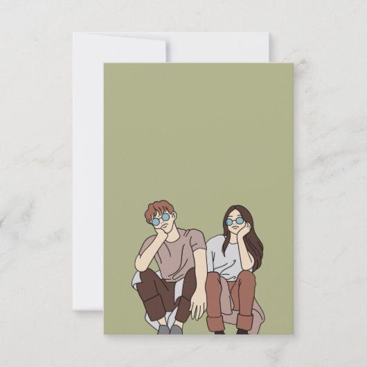 オリジナルの5" x 7" ウェディング招待状を作成 招待状 (正面)