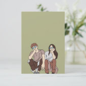 オリジナルの5" x 7" ウェディング招待状を作成 招待状 (スタンド正面)