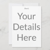 オリジナルの5" x 7" マットフロント＆バックを作成 招待状 (裏面)