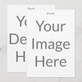 オリジナルの5" x 7" マットフロント＆バックを作成 招待状 (正面/裏面)