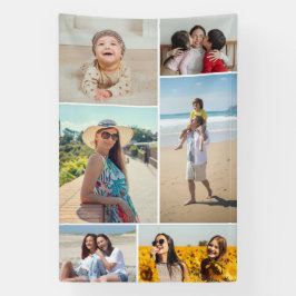 オリジナルの6枚の写真コラージュを作成 横断幕