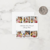 オリジナルの6枚写真コラージュを作成 - あなたのメッセージを添えて ノートカード (正面/裏面インサイチュ)