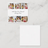 オリジナルの6枚写真コラージュを作成 - あなたのメッセージを添えて ノートカード (正面/裏面)