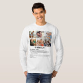 オリジナルの6枚写真コラージュ 家族の定義 Tシャツ (正面フル)