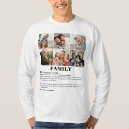 オリジナルの6枚写真コラージュ 家族の定義 Tシャツ