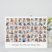 オリジナルの60枚写真コラージュを作成 - あなたのメッセージを添えて 招待状 (スタンド正面)