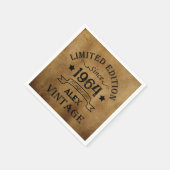 オリジナルの60歳の誕生日パーティーのデザイン スタンダードカクテルナプキン (角)