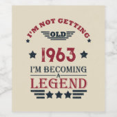 オリジナルの60歳の誕生日パーティーのデザイン ワインラベル (シングルラベル)