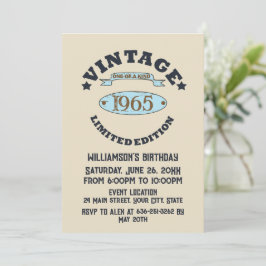 オリジナルの60歳の誕生日パーティーのデザイン 招待状