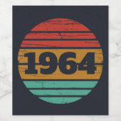 オリジナルの60歳ヴィンテージ 誕生日ギフト ワインラベル (シングルラベル)